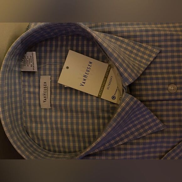 Van Heusen Micro-Touch Cotton Ultrasoft Men’s Button Down Short Sleeve - Picture 6 of 7